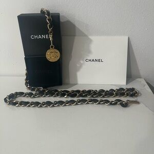 Chanel  leather Medallion Belt